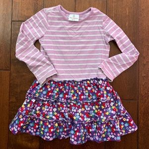 Hanna Andersson Lavender Tiered Dress Sz 100/4